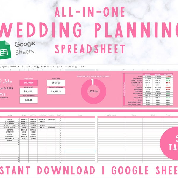 Wedding Planning Sheets Etsy Canada