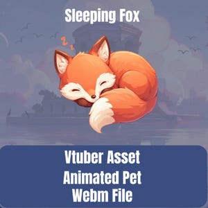Animated Fox VTuber Pet Asset | HD Animation with Transparent Background | Perfect for OBS, SLOBS & Stream Elements ,Stream Decoration