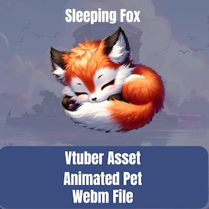 Animated Fox VTuber Pet Asset | HD Animation with Transparent Background | Perfect for OBS, SLOBS & Stream Elements ,Stream Decoration