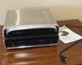 George Foreman GRD6090B Family Size Smokeless Grill Digital Indoor Contact