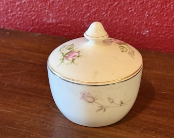 Azucarero Noritake Pasadena Rose con tapa, antigrietas, 6311, borde dorado