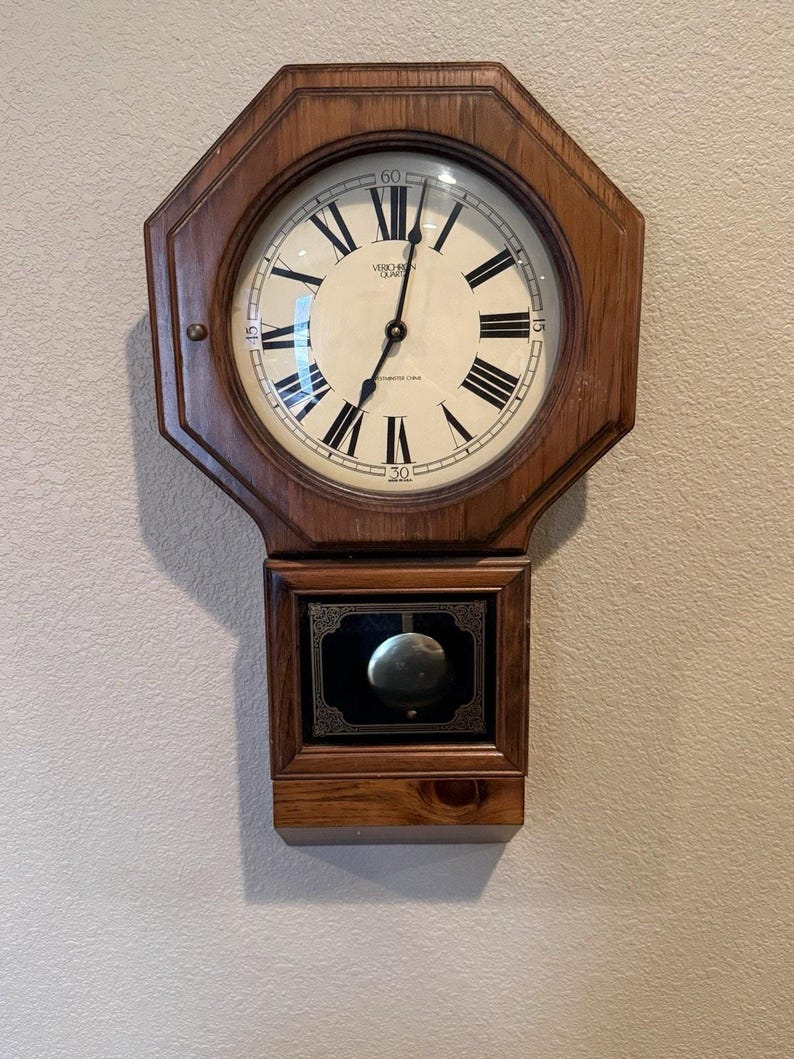 Horloge murale vintage à quartz Verichron, carillon Westminster image 5