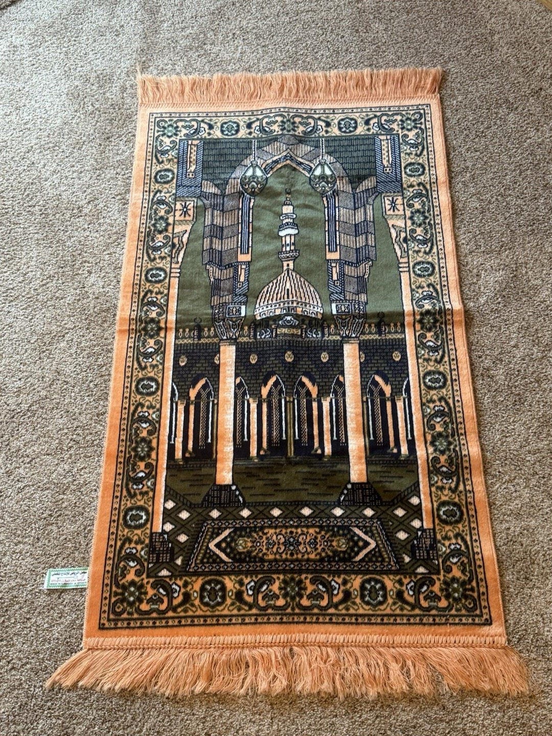 Mosque Rugs Vintage Marveltex Muslim Mosque Prayer Rug 42