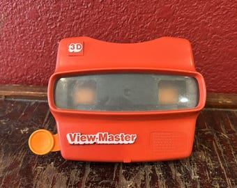 Vintage jaren 80 View Master 3D-speelgoed in rood Viewmaster View Master oranje hendel