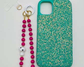 Charm para teléfono y bolso en forma de hongo de cristal