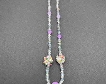 Dije de rosa de cristal para teléfono y bolso