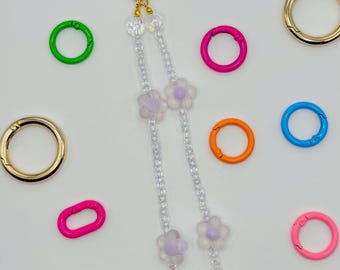Charm para teléfono y bolso con flores de lavanda