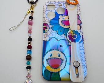 Dijes de madera y vidrio para teléfono y bolso