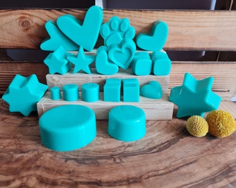 Nupsi Platzhalter Silikon für Stabkerzen/Baumkerzen | Pfote | Herz | Stern | Fenster | Maxi-/Teelicht | 2,2 cm | 2,0 cm | 1,25 | Silikonform