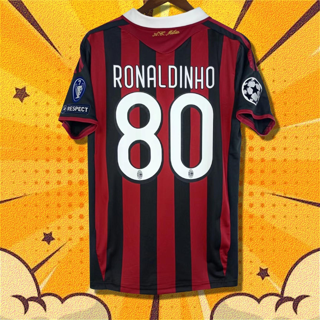 AC Milan Home Jersey Retro Jersey Ronaldinho AC Milan Retro - Etsy