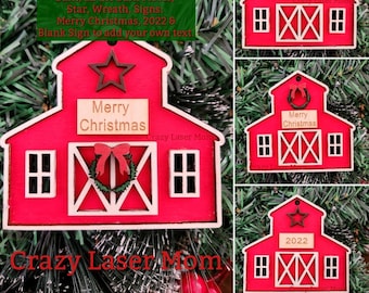 Barn Ornament - File Only