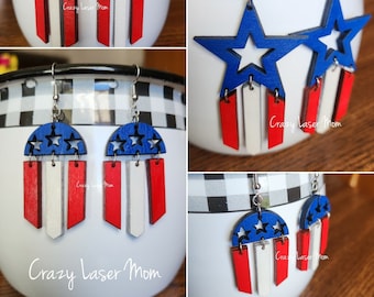 4th of July Earring File, 2 designs, File only