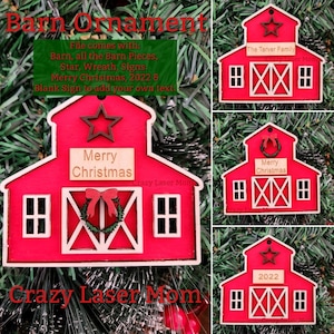 Barn Ornament - File Only