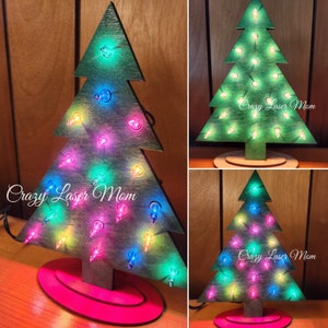 Tree Light Up File Only, SVG, PNG, Christmas Décor, Christmas Lights, Christmas Tree