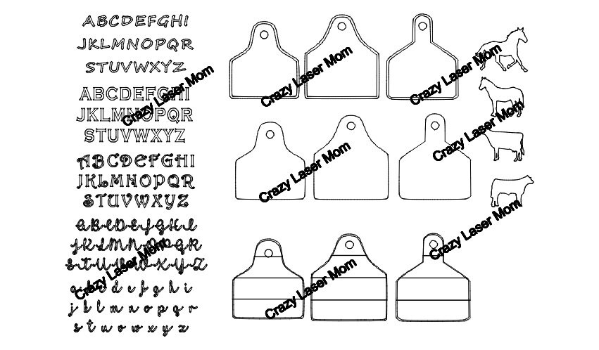 Ear Tag Ornament - File Only