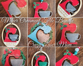 Mixer Ornament - Bundle File Only, SVG, PNG, Christmas Ornament, Kitchen aid, Stand Mixer, Grandma, Baker, Mixing up some Christmas Magic