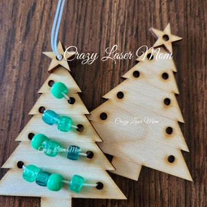 Tree DIY ornament - File Only, SVG, PNG, Christmas Ornament, Coloring, Kids, Beads