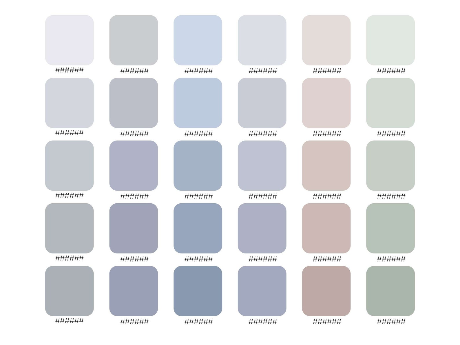 Muted Gray Color Palette HEX RGB CMYK Codes Business Branding Branding