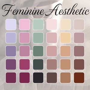 Feminine Aesthetic Color Palette | HEX RGB CMYK Codes | Color Palette With Hex Codes | Business Branding