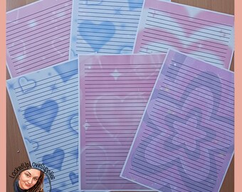 Y2K Writing Paper Set | 6 Designs | Printed Version | Prison Wife | Long Distance Relationship