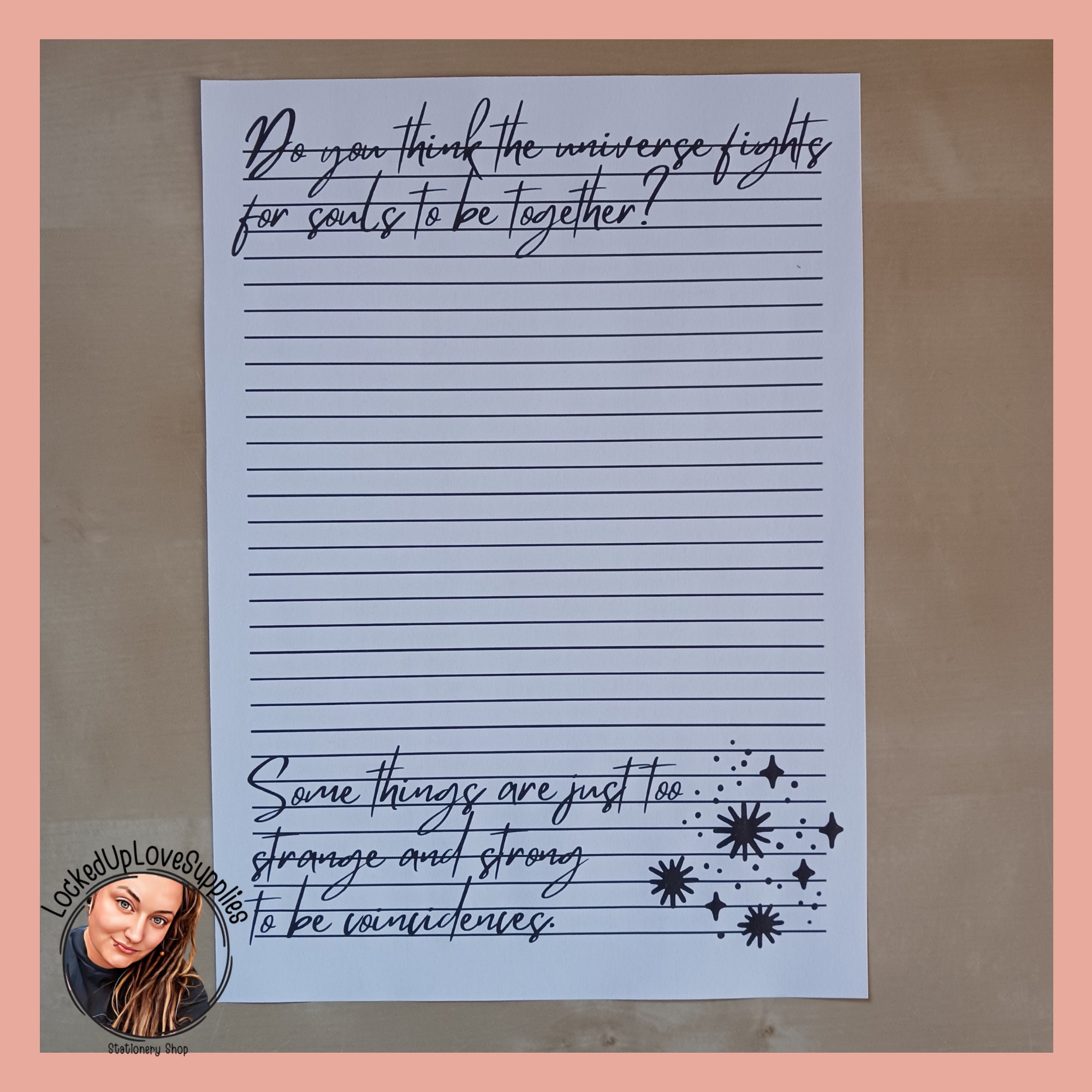 Prison Note Paper Met While Incarcerated Writing Paper Set | 4 Designs | Digitalversion ...