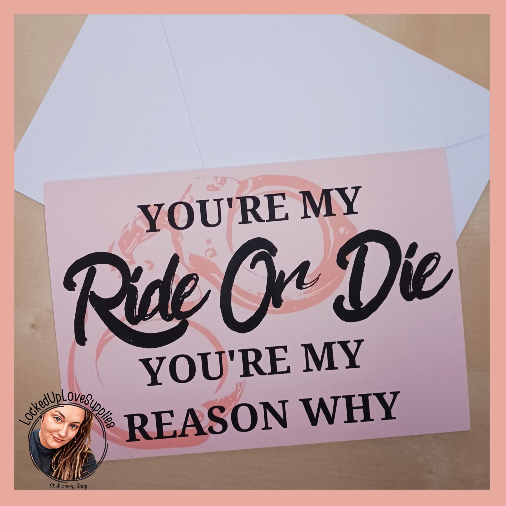 Ride Or Die Folded Card | Greeting Card + Envelope | Prison Wife | Long Distance Relationship | Incarcerated Loved One