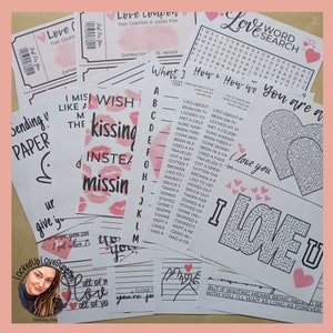 Juego básico de papelería para esposa de prisión | Versión impresa | Paquete a granel | Papel para escribir | Juegos | Actividades | Relación a larga distancia