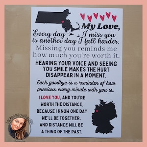 Póster personalizado de amor a larga distancia ? Esposa de prisión | Relación a larga distancia | arte digital