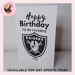 Sports Team Birthday Card | Long Distance Relationship | Couple | Prison Wife | Funny | Greeting Card + Envelope