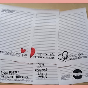 Loyalty Is Royalty Vol.3 Writing Paper Set | 6 Designs | Printed Version | Prison Wife | Long Distance Relationship
