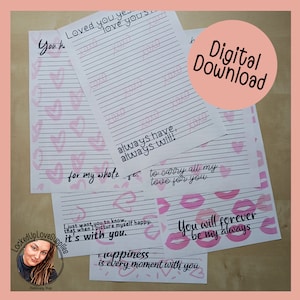 Patterned Writing Paper Set | 6 Designs | Download | PrisonWife | Long-distance relationship