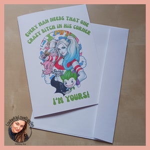 Crazy Chick Card | Greeting Card + Envelope | Prison Wife | Long Distance Relationship | Incarcerated Loved One