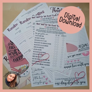 Pacote a granel de artigos de papelaria para esposa de prisão VOLUME 2 | Versão Digital | Papel para escrever | Jogos | Atividades | Relacionamento a distância