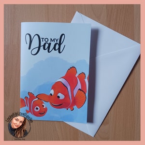 Nemo Father's Day Card | Stepdad | Greeting Card + Envelope | Prison Wife | Incarcerated Parent