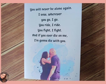 Dom And Letty Greeting Card | The Fast And The Furious | Ride Or Die | Couple | Greeting Card + Envelope