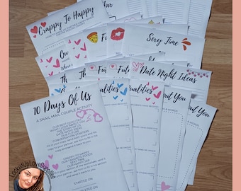10 Days Of Us Snail Mail Couple Activity| 20 Pages | printed version | Prison Wife | Long Distance Relationship
