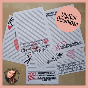 Juego de papel de escritura La lealtad es realeza | 6 diseños | Descarga digital | Esposa de prisión | Relación a larga distancia
