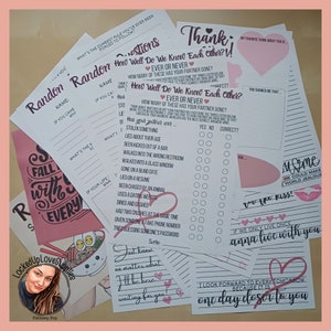 Paquete a granel de papelería para esposa de prisión VOLUMEN 2 | Versión impresa | Papel para escribir | Juegos | Actividades | Relación a larga distancia