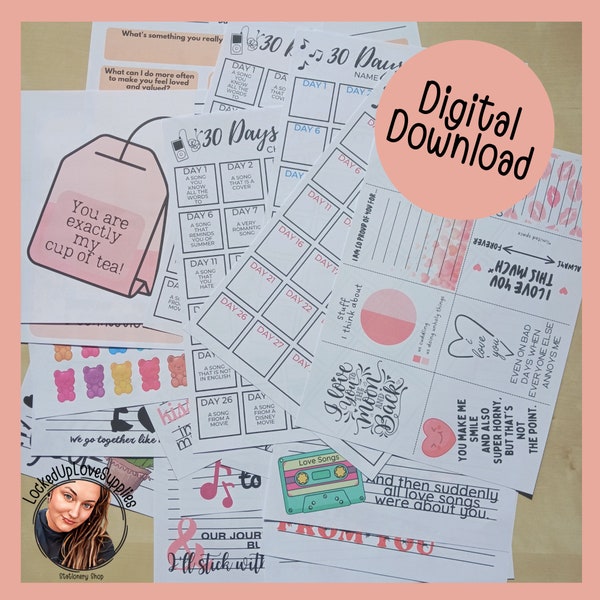 Prison Wife Stationery Bulk Pack | DigitalVersion | Writing Paper | Games | Activities | Long-distance relationship
