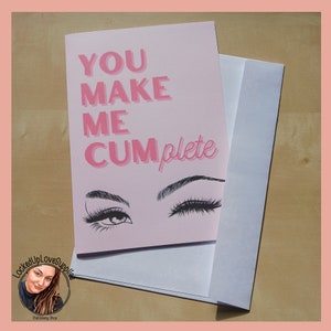 Vous me faites une carte de vœux complète | Relation longue distance | paire | Épouse de prison | Anniversaire | Drôle | Carte de voeux + Enveloppe
