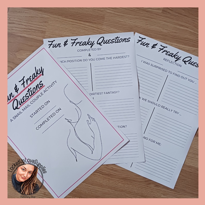 Fun & Freaky Questions | Couple Activities | Digitalversion | Writing ...