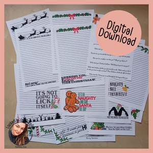 Siguiente 10 cartas para él Edición navideña | Juego de papel para escribir | Descarga digital | Esposa de prisión | Relación a larga distancia