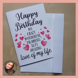 Carte d'anniversaire l'amour de ma vie | Carte de vœux + Enveloppe | Épouse de prison | Relation longue distance | Un proche incarcéré