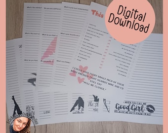 Spicy Letters Set | 8 Sheets Writing Paper | 4 Activity Sheets | Download | PrisonWife | Long-distance relationship