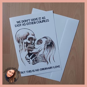 Ningún amor ordinario tarjeta de felicitación | Relación a larga distancia | Pareja | Tarjeta de felicitación + sobre