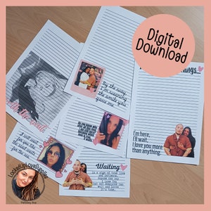 Esperaré VOLUMEN 2 Juego de papel de escritura personalizado | 6 diseños | Versión digital | Esposa de prisión | Relación a larga distancia