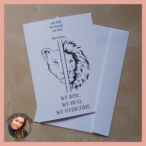 Nous surmontons la carte de vœux | Relation longue distance | paire | Femme de prison | Anniversaire | Encouragements | Carte de voeux + Enveloppe