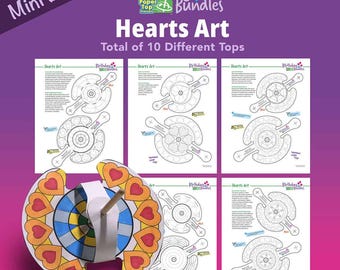 Hearts Art – Mini Birthday Bundle – Paper Top Printouts