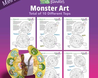 Monster Art – Mini Birthday Bundle – Paper Top Printouts
