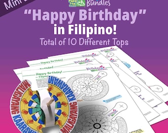 Happy Birthday in Filipino  – Mini Birthday Bundle – Paper Top Printouts